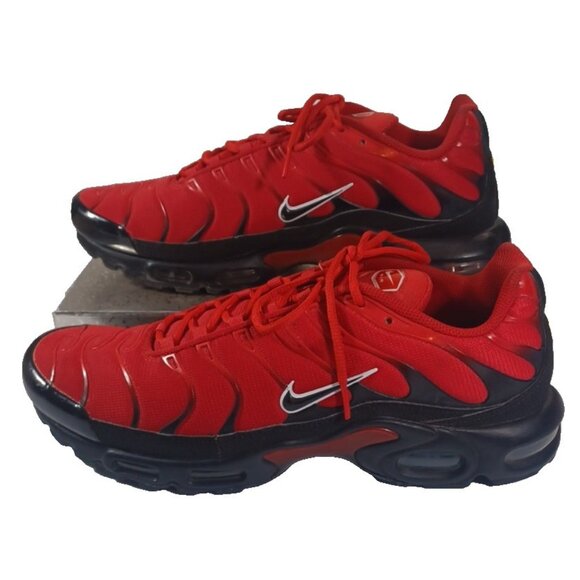 Nike Air Max Plus TN Mens Sz 14 University Red/Black-White Sneakers 852630-603 - Picture 3 of 14